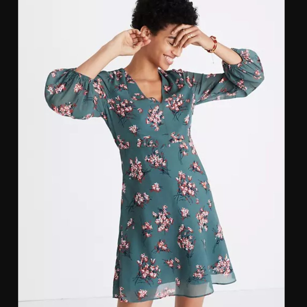 Madewell Marguerite Dress in Butterfly Garden